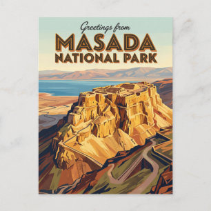 Postal Parque Nacional Masada Israel