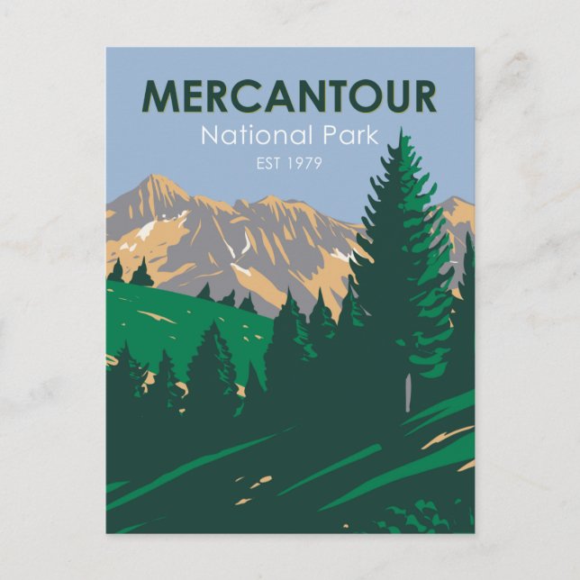 Postal Parque nacional Mercantour (Anverso)
