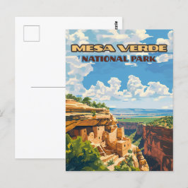 Postal Parque nacional Mesa Verde Casa Cliff de Colorado