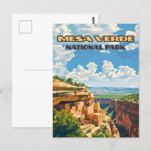Postal Parque nacional Mesa Verde Casa Cliff de Colorado