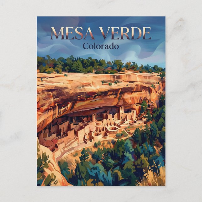 Postal Parque Nacional Mesa Verde Colorado (Anverso)