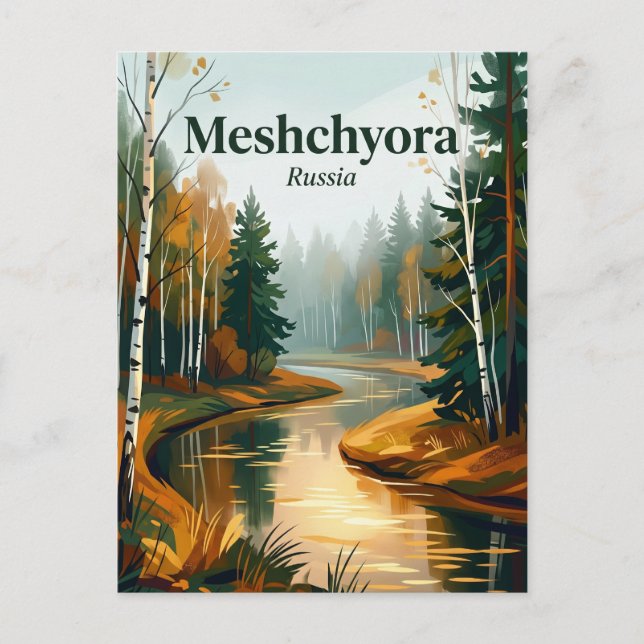 Postal Parque Nacional Meshchyora Rusia (Anverso)