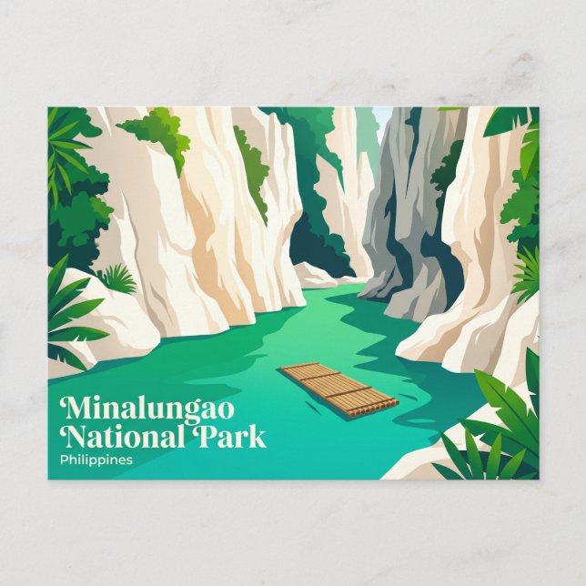 Postal Parque Nacional Minalungao Filipinas (Anverso)