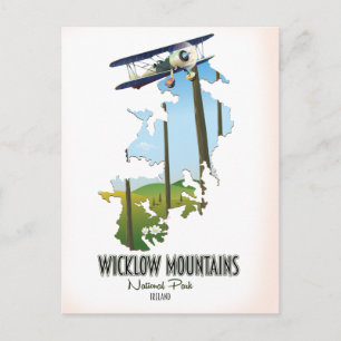 Postal parque nacional montañas de wicklow irlanda mapa