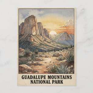 Postal Parque Nacional Montañas Guadalupe Texas