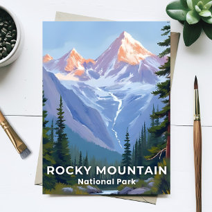 Postal Parque Nacional Montañas Rocosas Colorado Arte de
