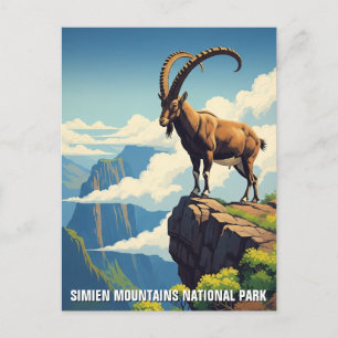 Postal Parque nacional Montañas Simien Etiopía Viaje