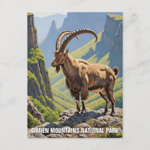 Postal Parque nacional Montañas Simien Etiopía Viaje