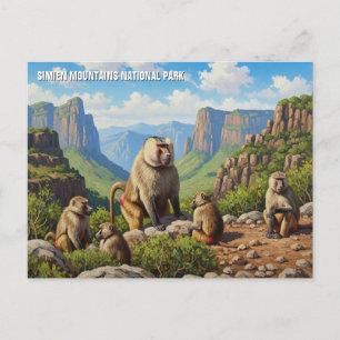 Postal Parque nacional Montañas Simien Etiopía Viajes Pos