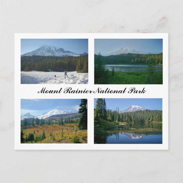 Postal Parque nacional Monte Rainier (Anverso)