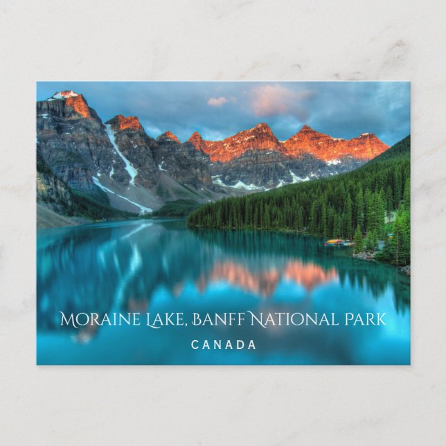 Postal Parque nacional Moraine Lake Banff Alberta Canada (Anverso)