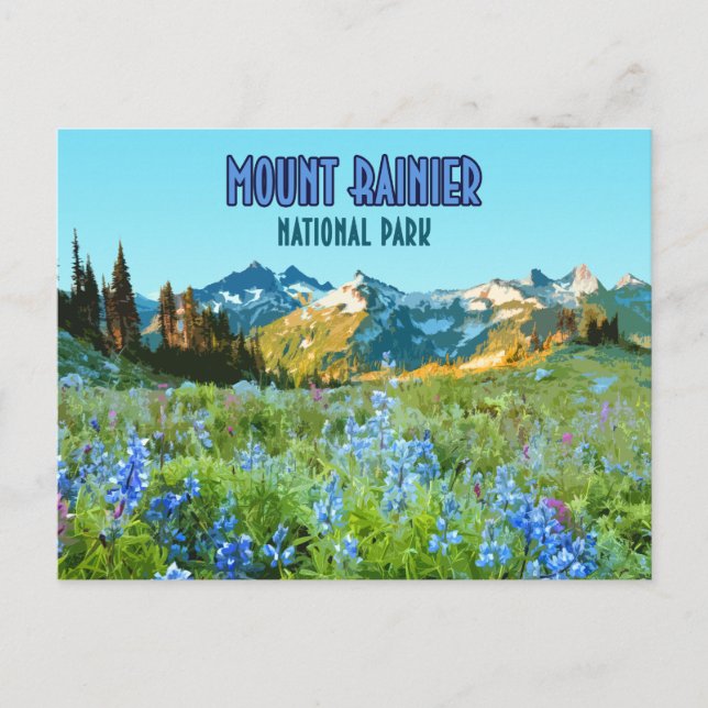 Postal Parque nacional Mount Rainier (Anverso)