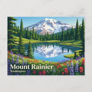 Postal Parque Nacional Mount Rainier EE. UU.