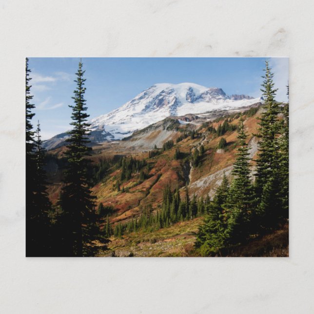 Postal Parque Nacional Mount Rainier, otoño (Anverso)