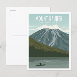 Postal Parque nacional Mount Rainier Viaje a Washington