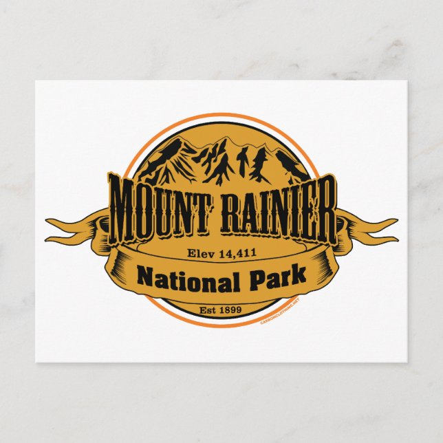 Postal Parque Nacional Mount Rainier, Washington (Anverso)