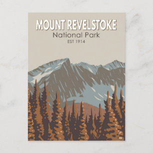 Postal Parque nacional Mount Revelstoke Viaje de arte
