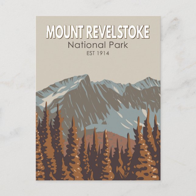 Postal Parque nacional Mount Revelstoke Viaje de arte (Anverso)