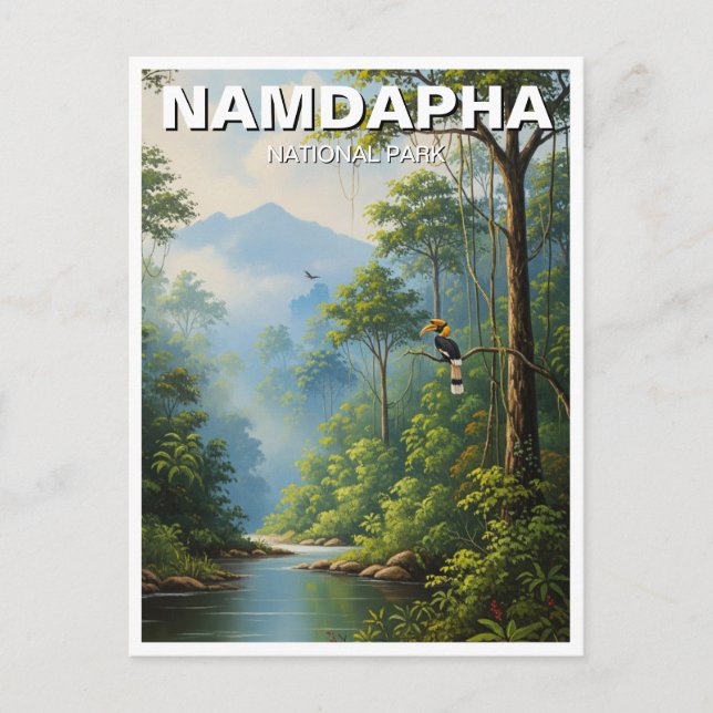 Postal Parque nacional Namdapha Viajes India (Anverso)