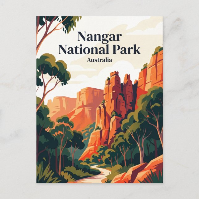 Postal Parque Nacional Nangar Australia (Anverso)
