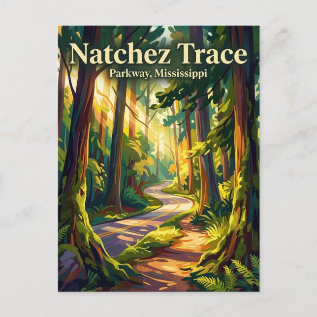 Postal Parque Nacional Natchez Trace Mississippi (Anverso)