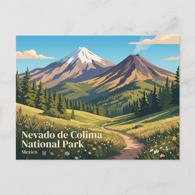 Postal Parque Nacional Nevado de Colima México (Anverso)