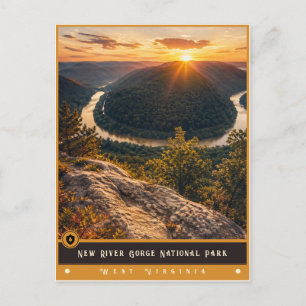 Postal Parque Nacional New River Gorge   Vintage