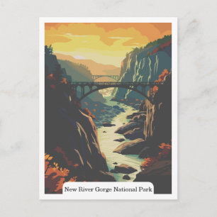 Postal Parque Nacional New River Gorge, Virginia Occident