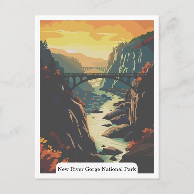 Postal Parque nacional New River Gorge, Virginia Occident (Anverso)