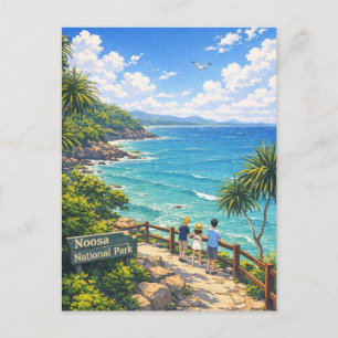 Postal Parque Nacional Noosa Australia Estilo Anime