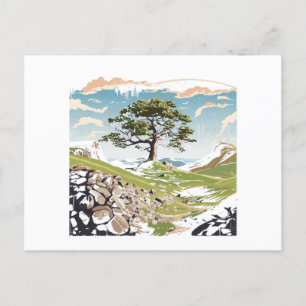 Postal Parque nacional Northumberland Sycamore Gap Tree