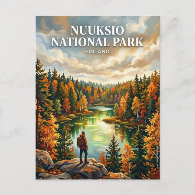 Postal Parque Nacional Nuuksio Finlandia (Anverso)