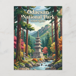 Postal Parque Nacional Odaesan Corea del Sur