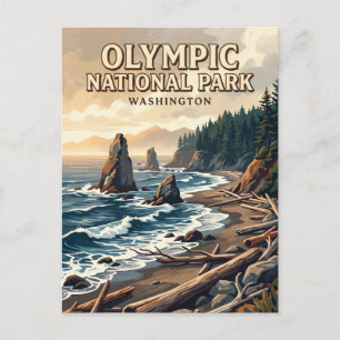 Postal Parque Nacional Olímpico Port Angeles
