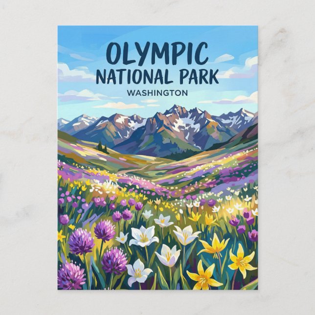 Postal Parque Nacional Olímpico Washington (Anverso)