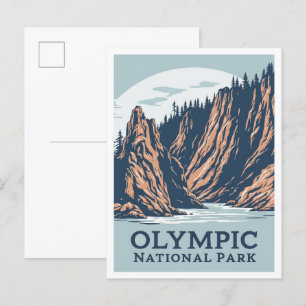 Postal Parque nacional olímpico Washington USA Travel