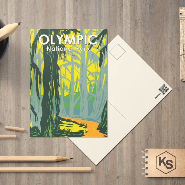 Postal Parque Nacional Olympic Washington Bosque Lluvioso (Subido por el creador)