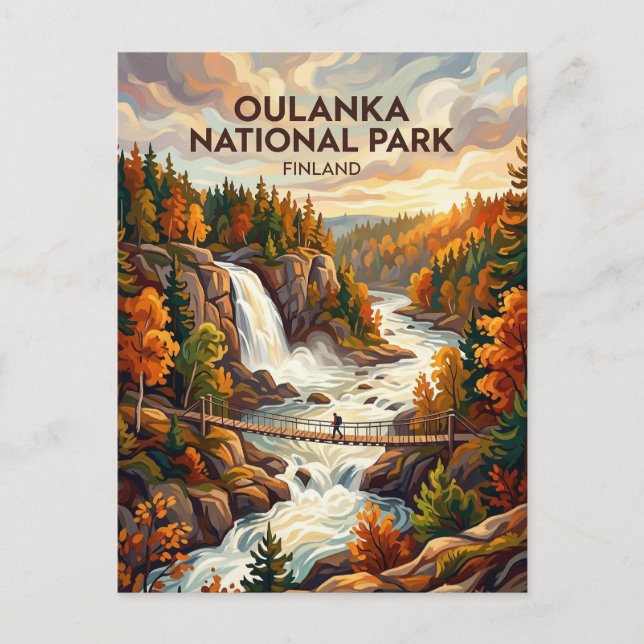 Postal Parque Nacional Oulanka Finlandia (Anverso)