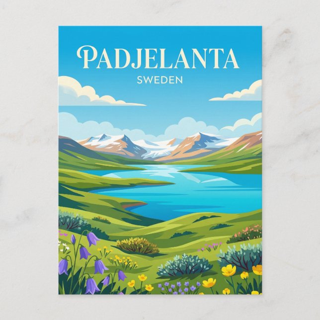 Postal Parque Nacional Padjelanta Suecia (Anverso)