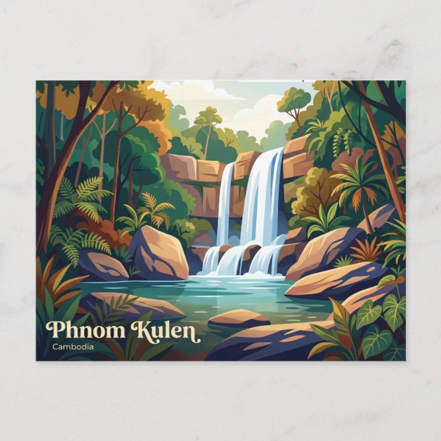 Postal Parque Nacional Phnom Kulen Camboya (Anverso)