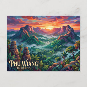 Postal Parque Nacional Phu Wiang Tailandia