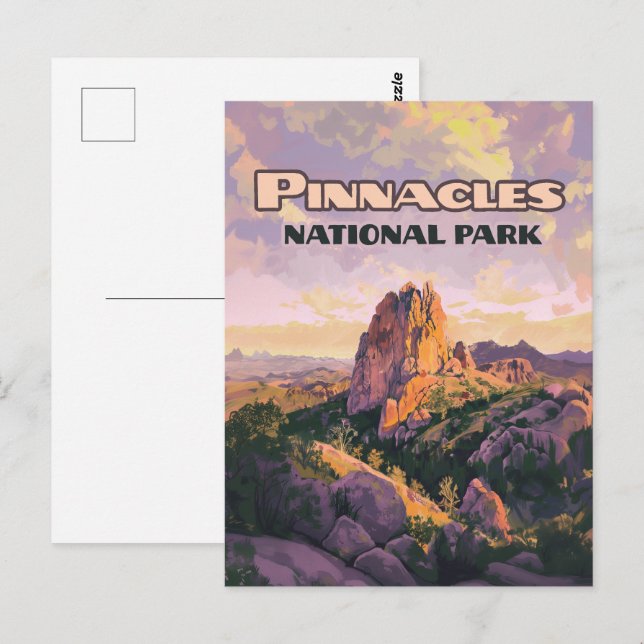 Postal Parque nacional Pinnacles Buttes California (Anverso / Reverso)