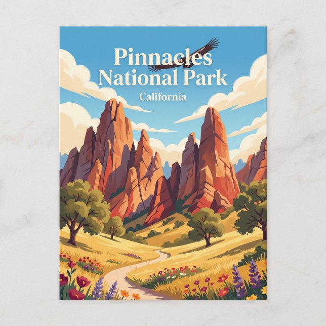 Postal Parque Nacional Pinnacles California (Anverso)