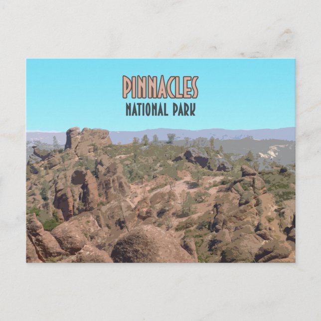 Postal Parque nacional Pinnacles California (Anverso)