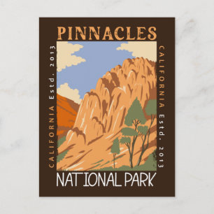 Postal Parque Nacional Pinnacles California Angustiado