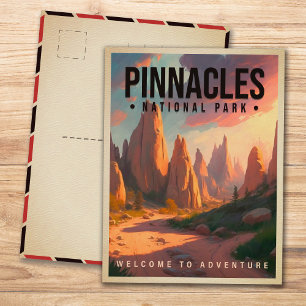 Postal Parque nacional Pinnacles California Vintage