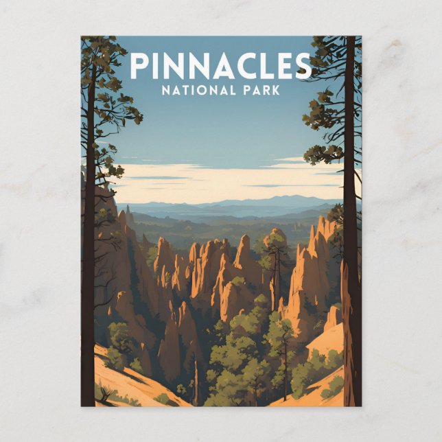 Postal Parque nacional Pinnacles Vintage (Anverso)