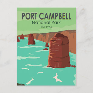 Postal Parque nacional Port Campbell, Australia Vintage