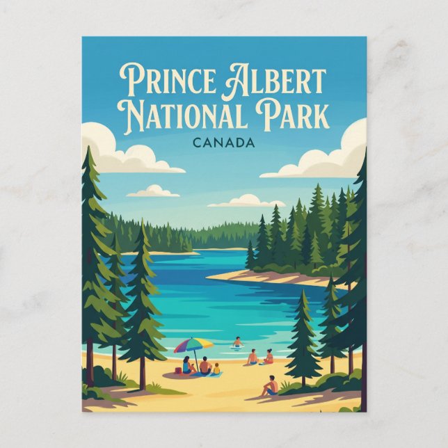 Postal Parque Nacional Prince Albert Canadá (Anverso)