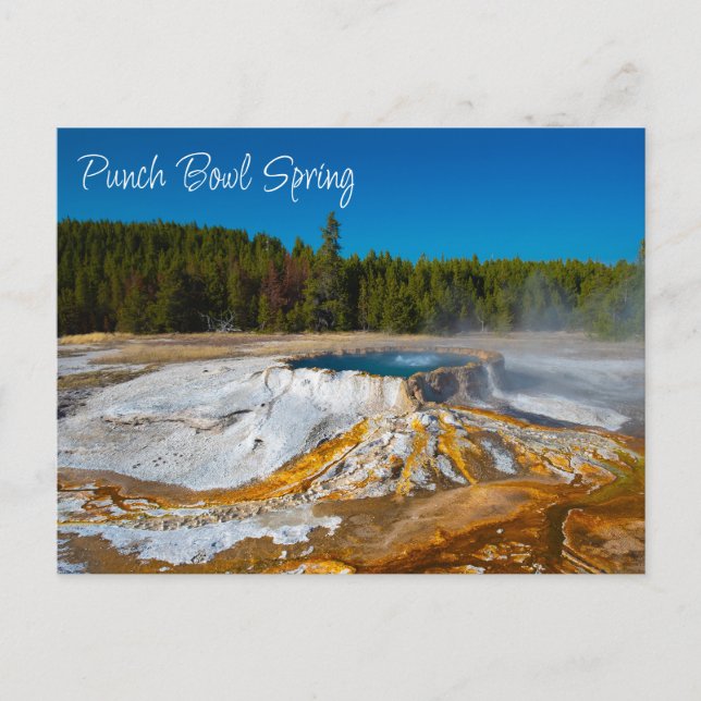 Postal Parque nacional Punch Bowl Spring Yellowstone (Anverso)